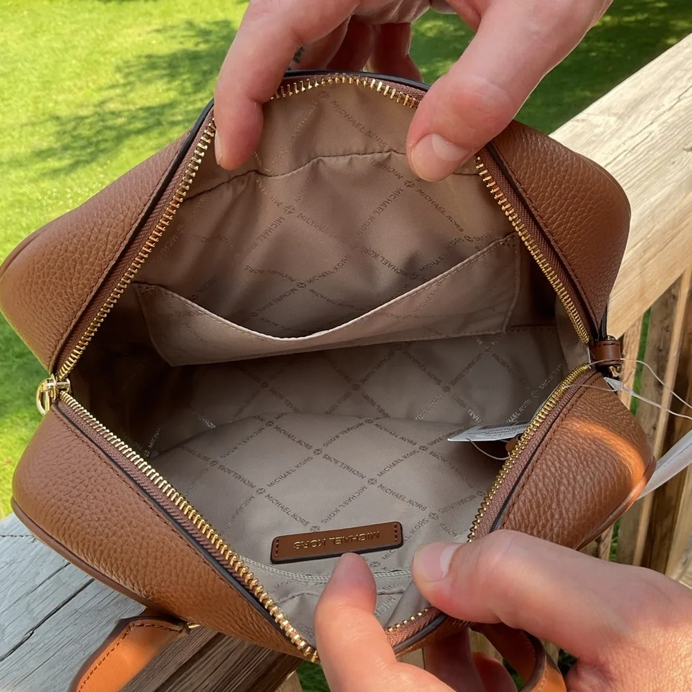 Michael Kors Brown Pebbled Leather Satchel